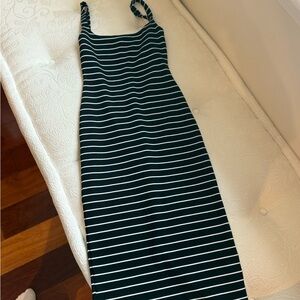 Striped Black and White Women's Dress